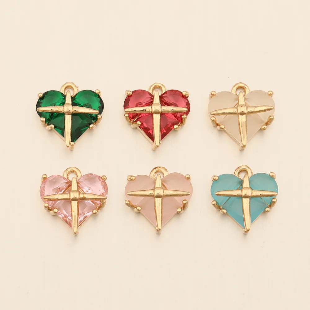 Cordial Design 12*13MM 40Pcs Jewelry Findings & Components/Rhinestone Pendant/Heart Shape/Hand Made/DIY Jewelry Making/CZ Charms - cordial