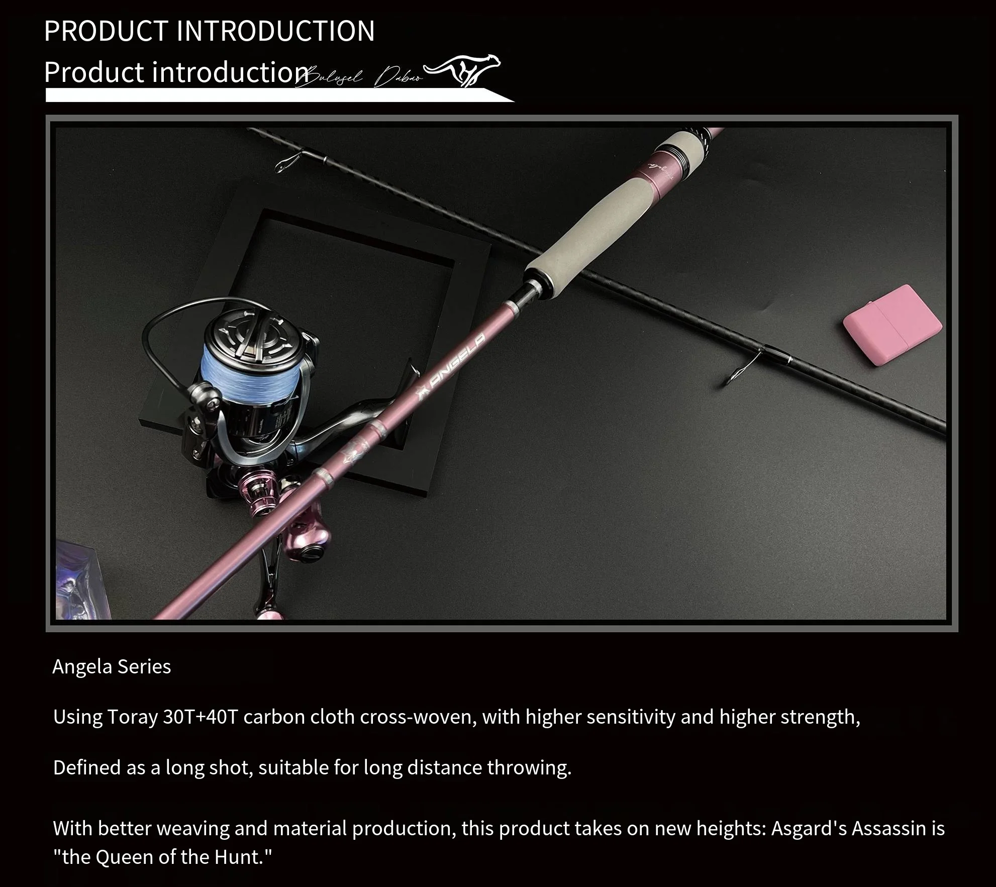 BULUSEL FUJI Angela-Pink Spinning Fishing Rod,Casting Rod, Telescopic  Carbon HARD, Carp Pole, Lure River, 2.24m, 2.58m, ML, MF - AliExpress