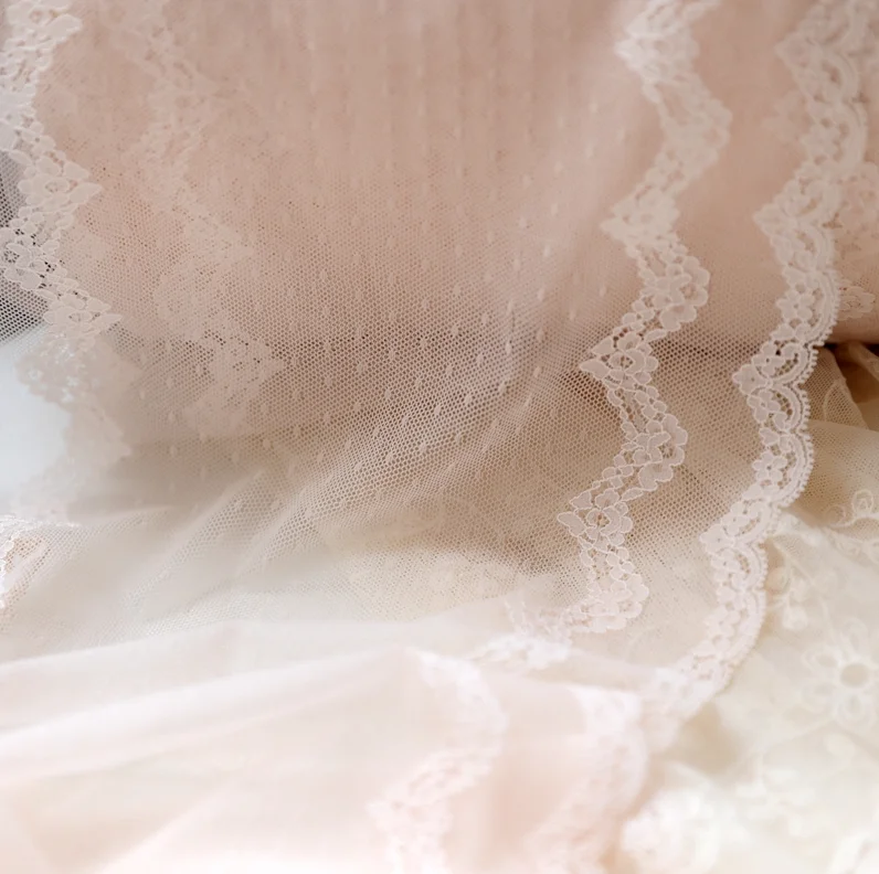 1 Meter 25cm Width Nylon Spandex Pink Lace Elastic Lace Trim Stretch Italy Trimming Bra Garter Decoration