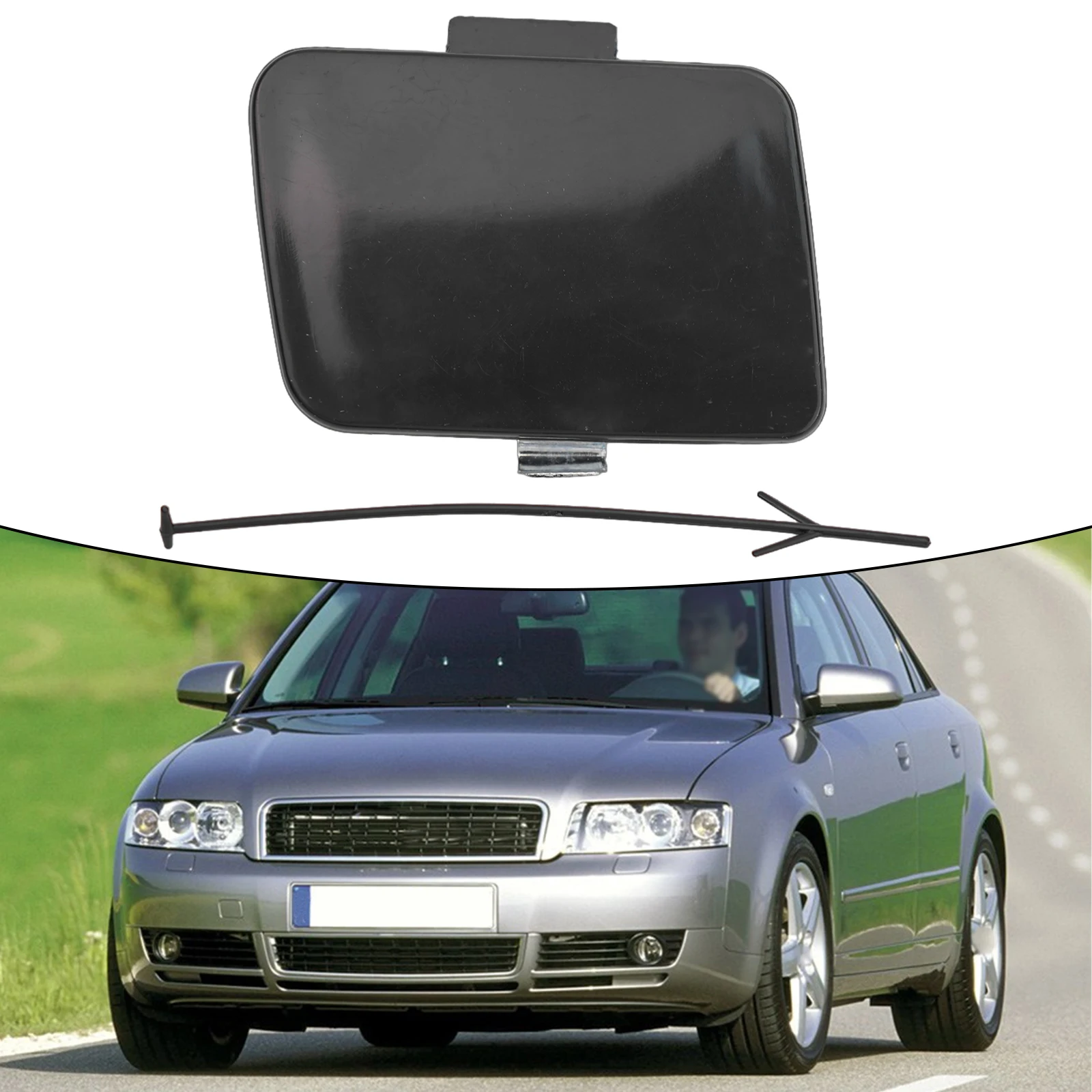 8E0807241 For Audi A4 B6 2001-2005 Front Bumper Spoiler Towing Eye Hook Cover Replacement Spoiler Trailer Cover