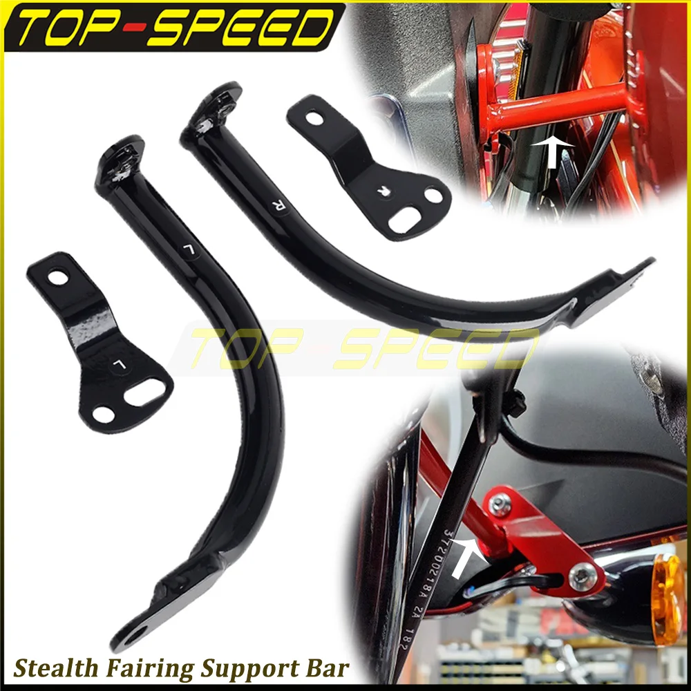 

For Harley Softail Low Rider EI Diablo FXRST 117 Motorcycle Steel Fairing Support Holder Bars Low Rider Mask Stay Bracket Mount