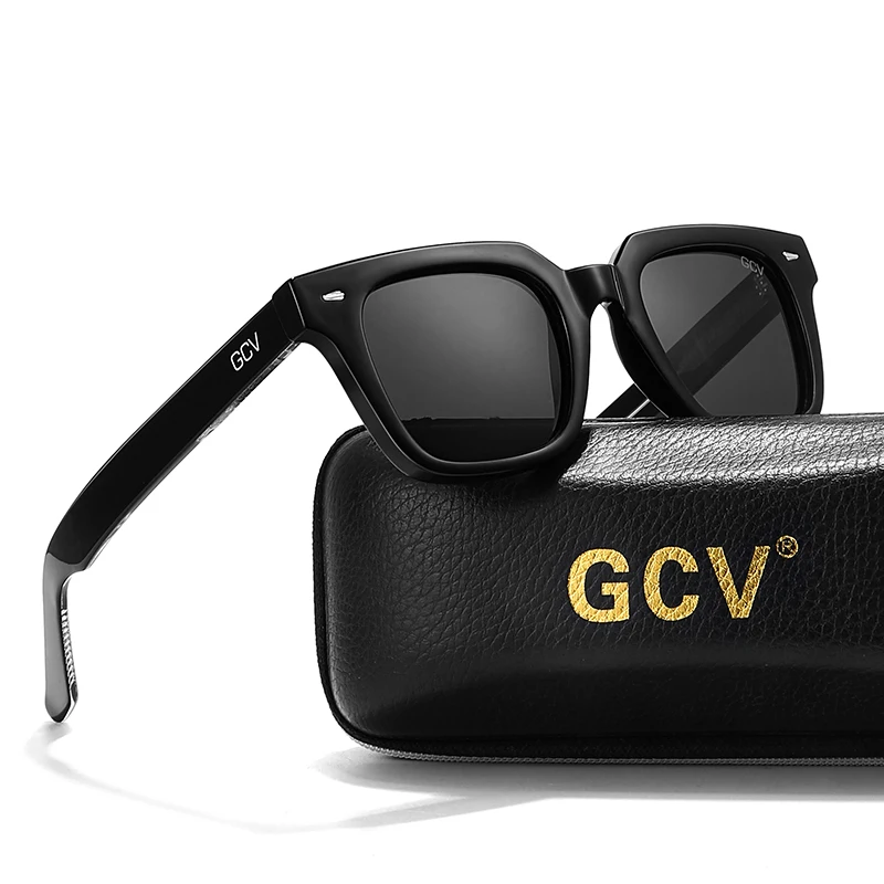 Women Sunglasses GCV Brand Acetate Fashion Women Sunglasses Designer Retro Rectangle Sun Glasses Female Vintage Square Eyewear