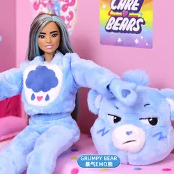 Genuine Barbie Rainbow Bear Co - Brand Doll - Cute Desktop Decoration & High - Quality Girls' Birthday Gift for With box (GRUMPY BEAR)