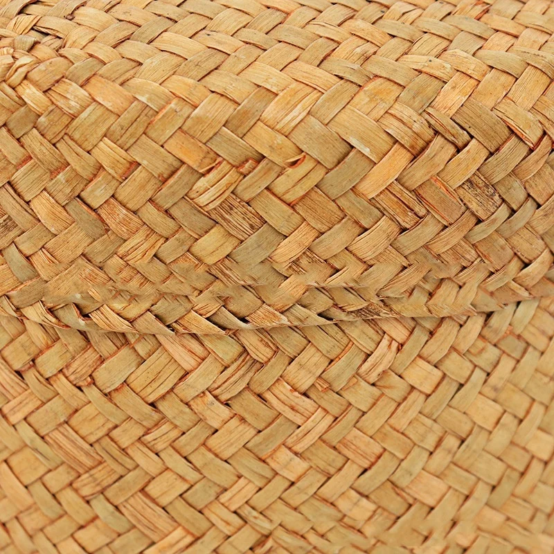 Weaving Snack Storage Box Handmade Storage Baskets Wicker Wardrobe Table Round Gift Box Wicker Seagrass Flower Pot Home Sundries 3