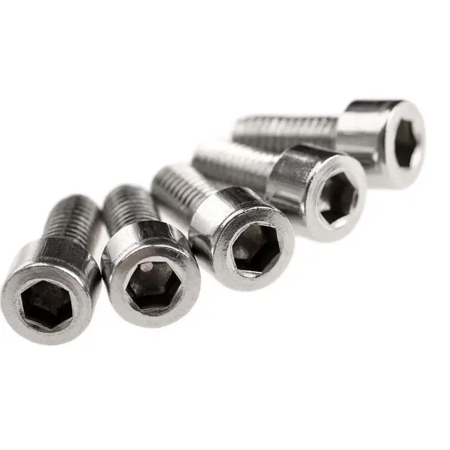 10Pcs Stainless Steel Bicycle Screws for Most Mountain Bike Water Bottle Holder Cages Racks Enhancement M5*12 Hexagon Bolt Screw 3