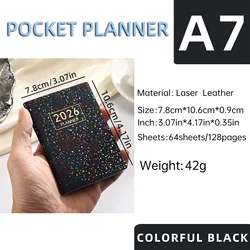 Compact 2026 Daily Task Planner & Checklist for Home, School, and Office (Black)