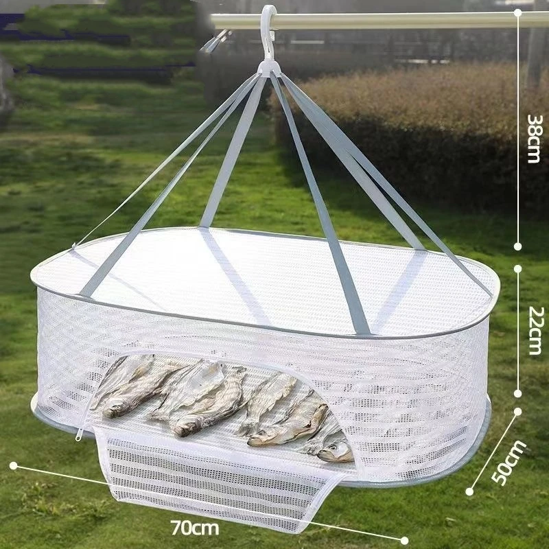 Three-Layer Drying Net Anti-Mosquito Drying Fish Net Strong And Durable Folding Food Drying Net for Vegetable Fruit Household 2