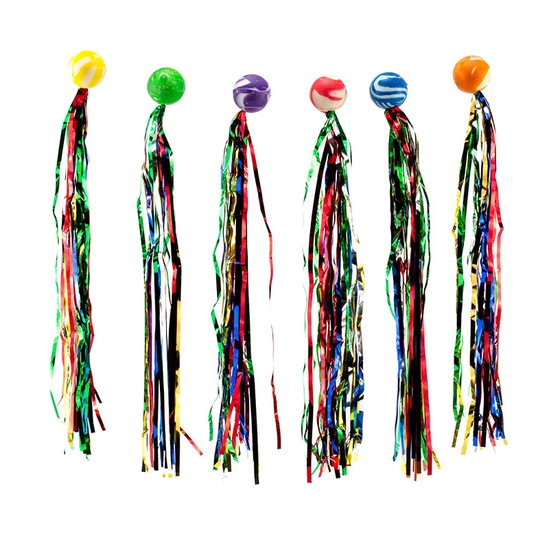 10Pcs 25mm Bouncy Balls with Colorful Streamers Outdoor Toys for Kids Birthday Party Favors Christmas Thanksgiving Pinata Gifts party toys toy gift filler bouncing balls toy