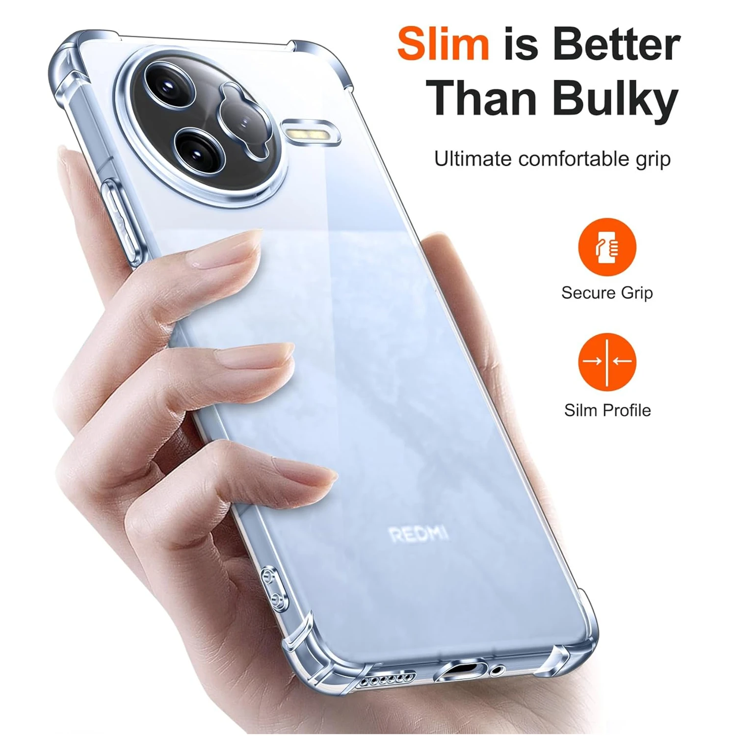 Shockproof Transparent TPU Protective Case - Four-Corners Design