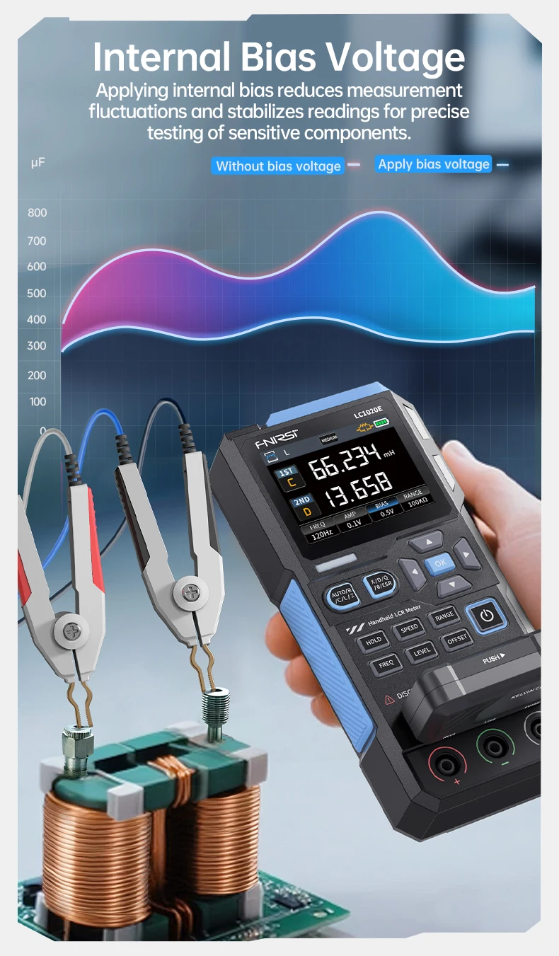 LC1020E High-Precision Handheld Tool Digital Bridge Tester Handheld LCR Meter In