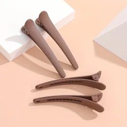 Vibrant Multi - Color Unidirectional Hair Clips Set - Beauty & Styling Essentials (Brown)