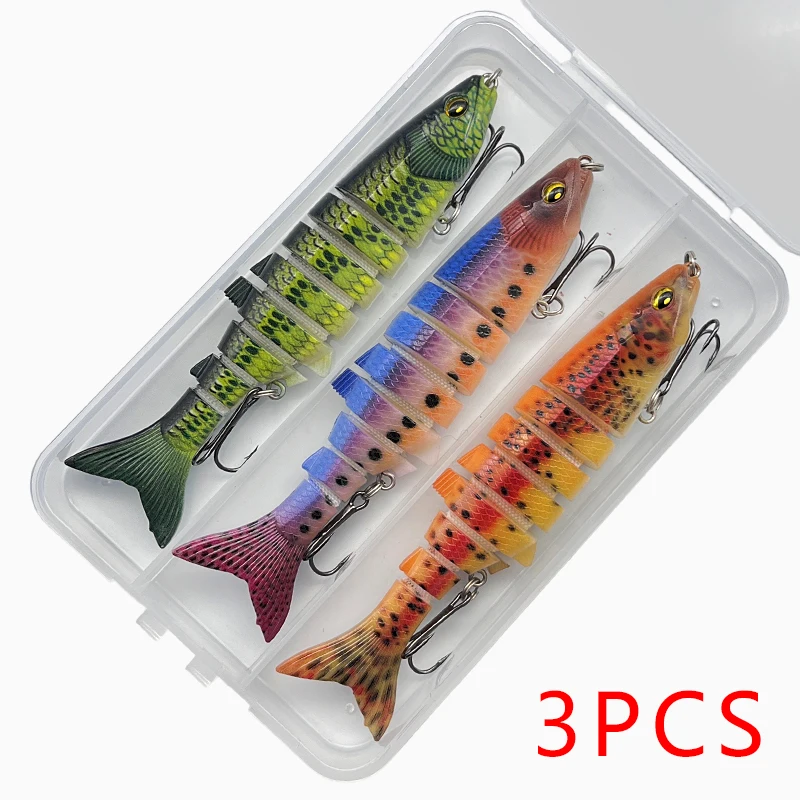 LUHANGT 3er-Set Angelköder 120mm Madness Swimbait Großer Köder Meeresangeln Harter Köder Riesiger Gelenkköder Leurre Leurre Balam – Detail 10