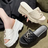 Women Sandals Summer Platform Letters Fashion Sandals Casual Comfortable Slipper Women Lightweight Non-slip Outside Slides Women 1
