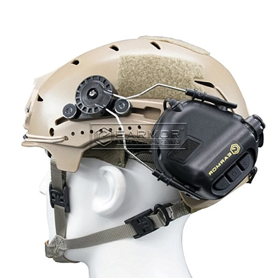

EARMOR M31H Tactical Headset Hearing Protection Suitable for Wendy Exfil Helmet Rails Military Noise Canceling Headphone