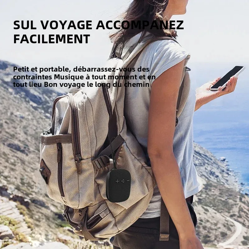 Rockmia EBS-027 Mini Bluetooth Wireless BT5.3 With Built-in Mic IPX4 Waterproof Shockproof Outdoor Backpack Bike Speaker_voghion.com
