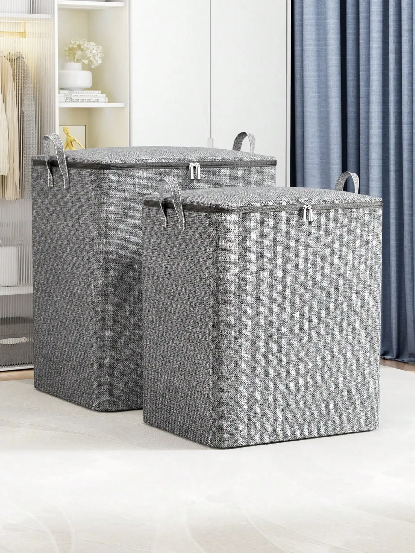 Large capacity clothing storage bag organizers used to store daily supplies collapsible three-dimensional storage bag dust bag 3