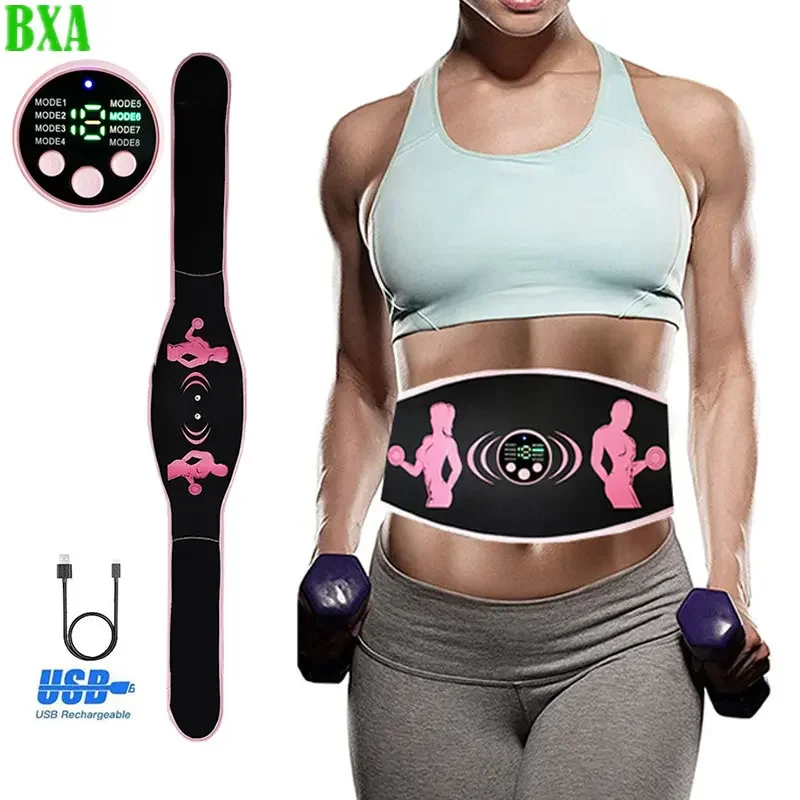 EMS Muscle Stimulation Body Slimming Abs Abdominal Belt Trainer Stimulator Massage Fitness Massager Belly Weight Loss Body Shape
