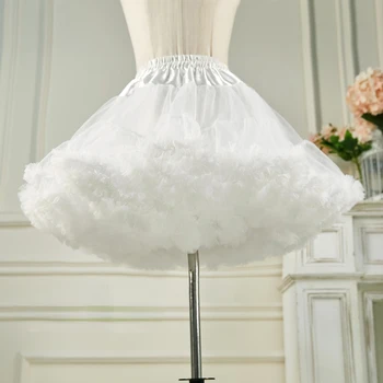 Women's tulle petticoat Tutu skirt 2-layer yarn And 1 layer lining pannier skirt underskirt for dresses evangelical midi skirt