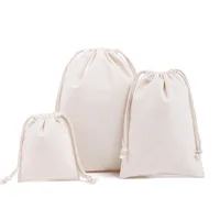 Cotton Drawstring Bags Fabric Storage Bag for Sundries Candy Jewelry Coins Keys Organizer Makeup Cosmetic Drawstring Gift Pocket 2