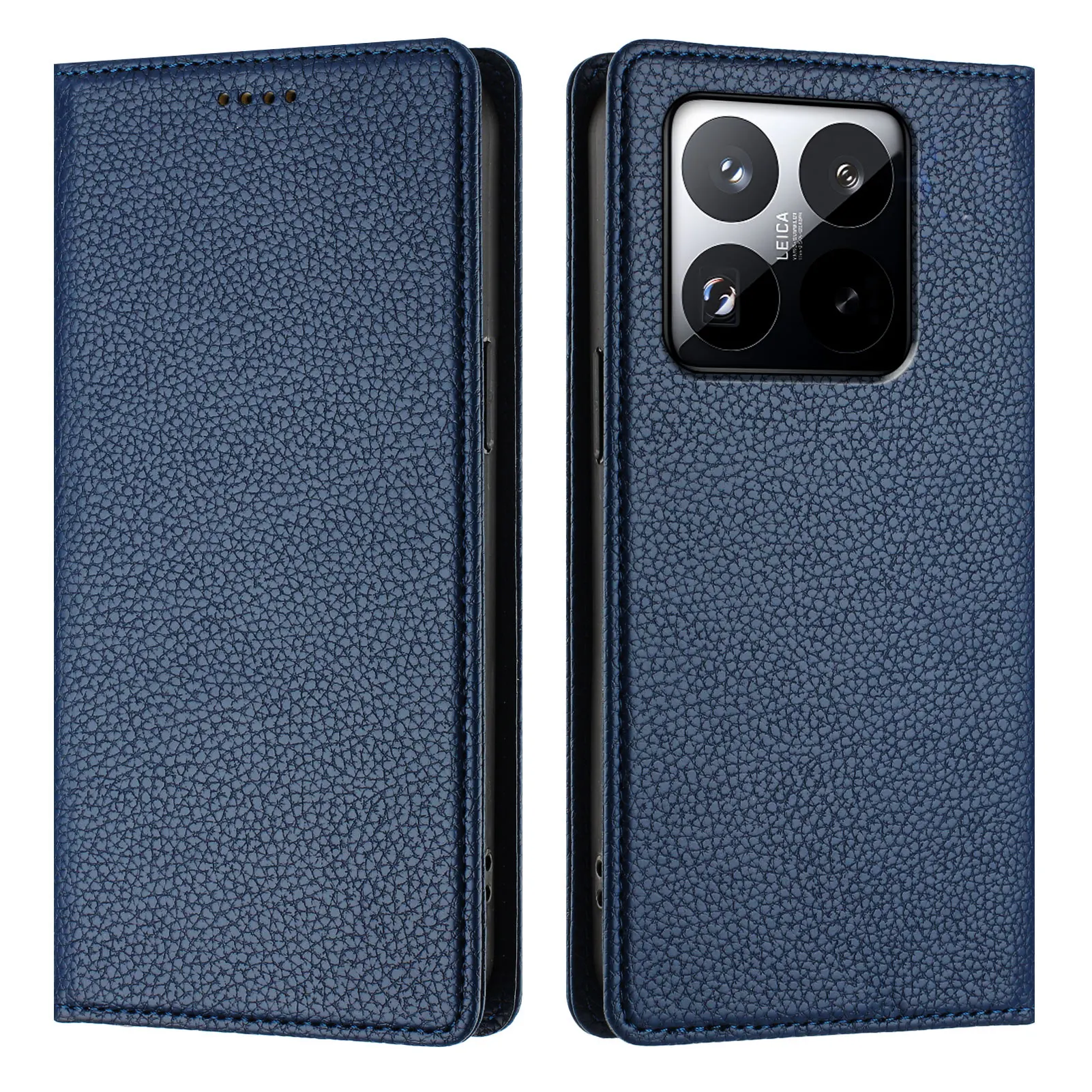 Luxurious RFID Blocking Leather Phone Case with Magnetic Wallet and Card Slots