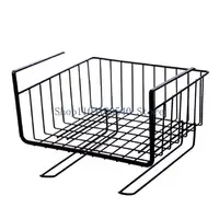 02DC ตู้แขวนภายใต้ชั้นวางของตู้เหล็กตู้เสื้อผ้าโต๊ะแขวนตะกร้าตาข่ายลวดตู้หนังสือชั้นวาง Rack 1