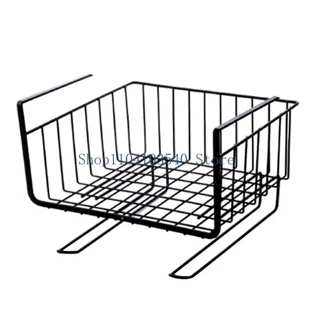 02DC ตู้แขวนภายใต้ชั้นวางของตู้เหล็กตู้เสื้อผ้าโต๊ะแขวนตะกร้าตาข่ายลวดตู้หนังสือชั้นวาง Rack 1