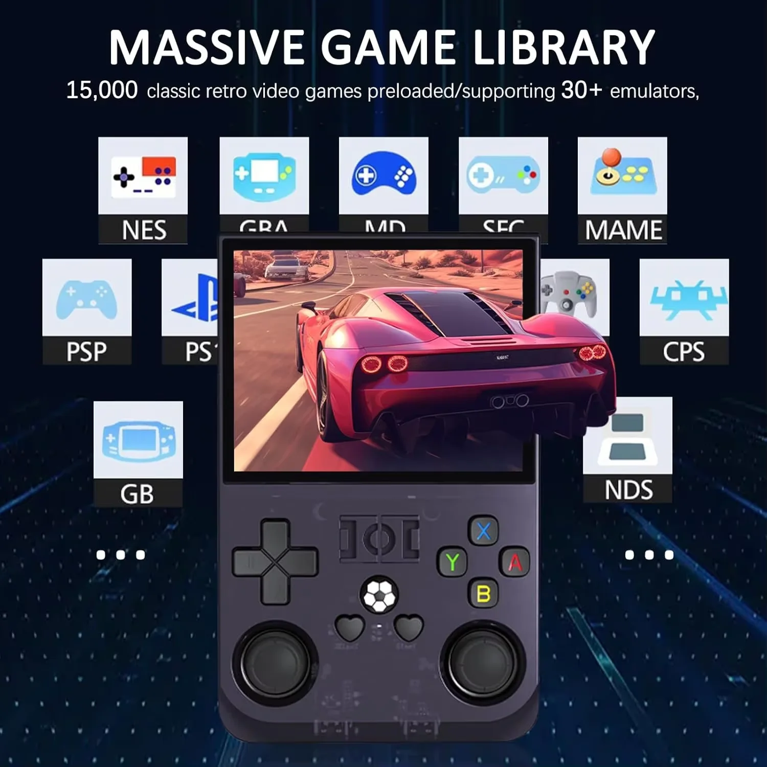 Open Source R36 PRO Retro Handheld Video Game Console Linux System 3.5 Inch IPS Screen Portable Pocket Video Player 128GB Games