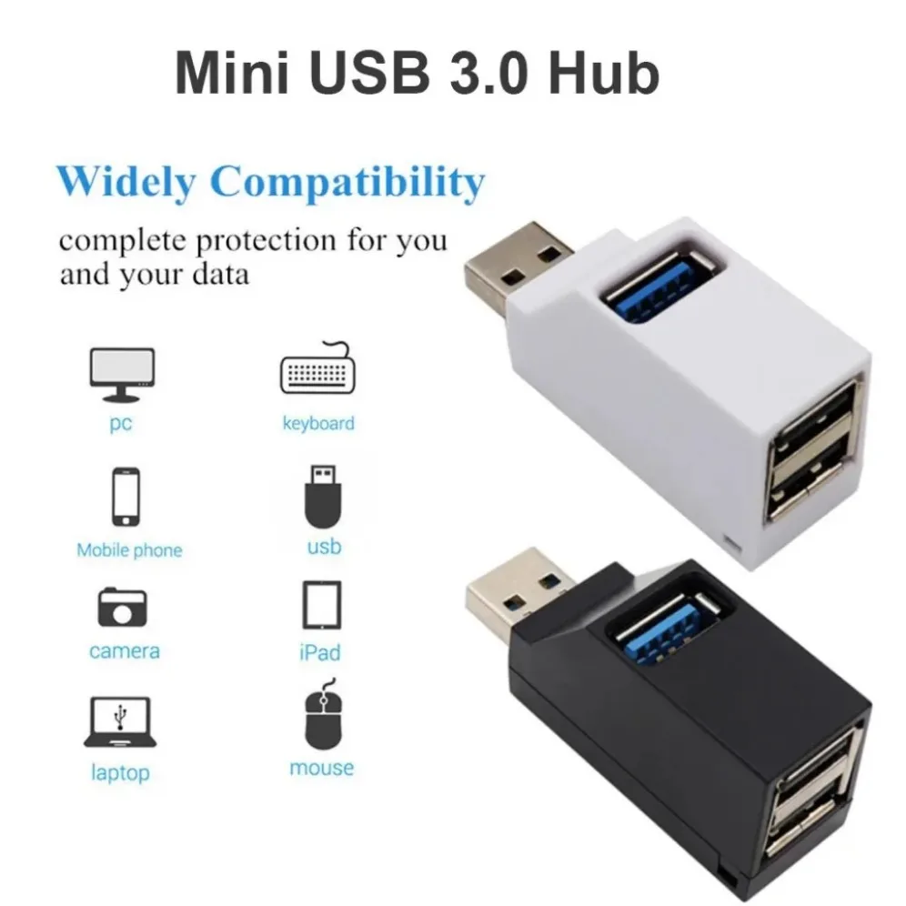 3 Ports High Speed USB 3.0 HUB Adapter Extender Splitter For PC Laptop MacBook P