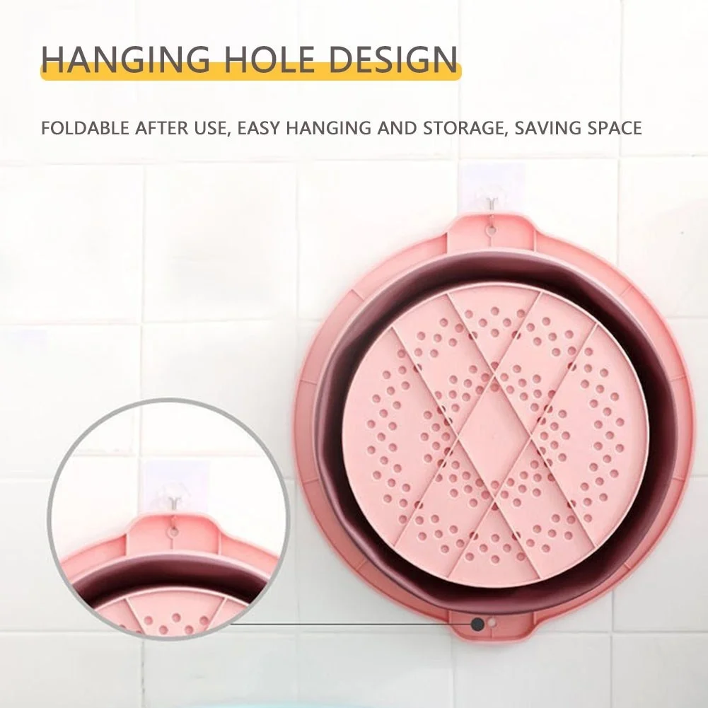 40CM Foot Soaking Bath SPA Wash Basin Retractable Foot Bath Bucket Household Portable Massage Basin Folding Bucket