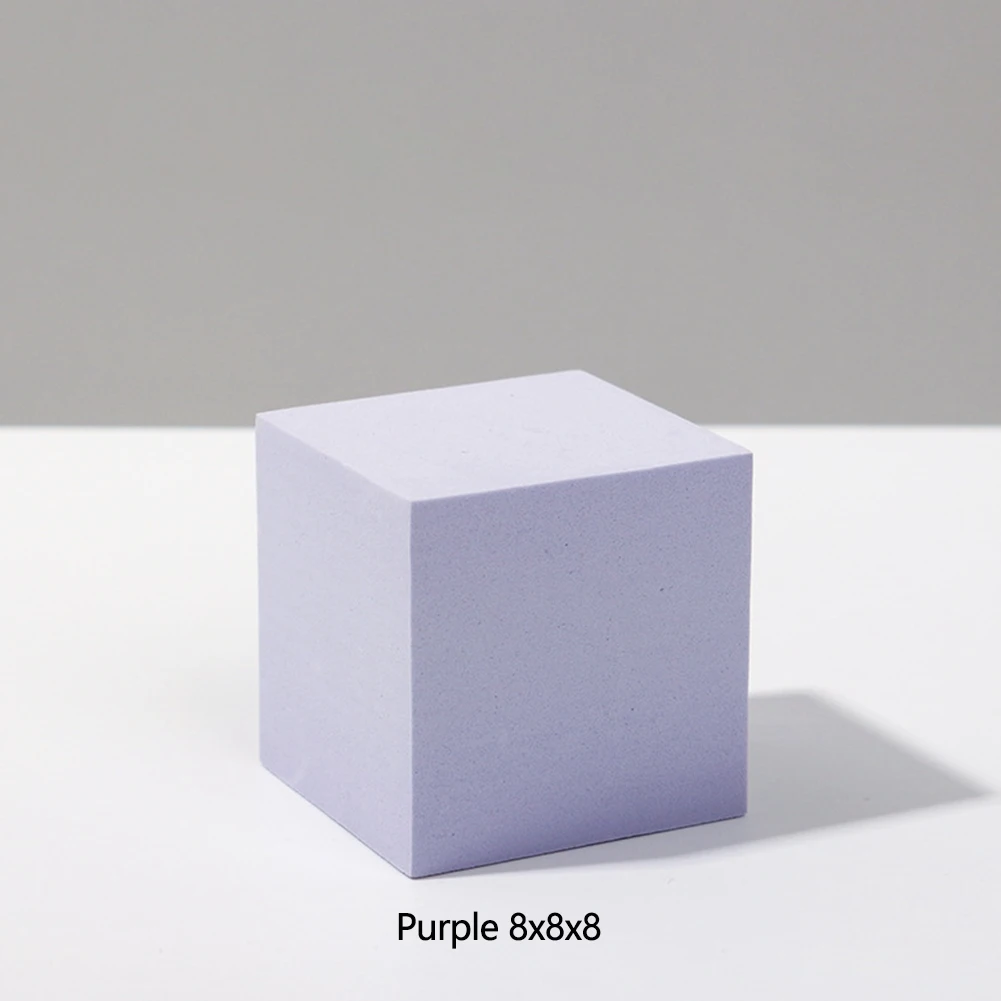 White Geometric Foam Photography Props - Three-Dimensional Cube Backdrop