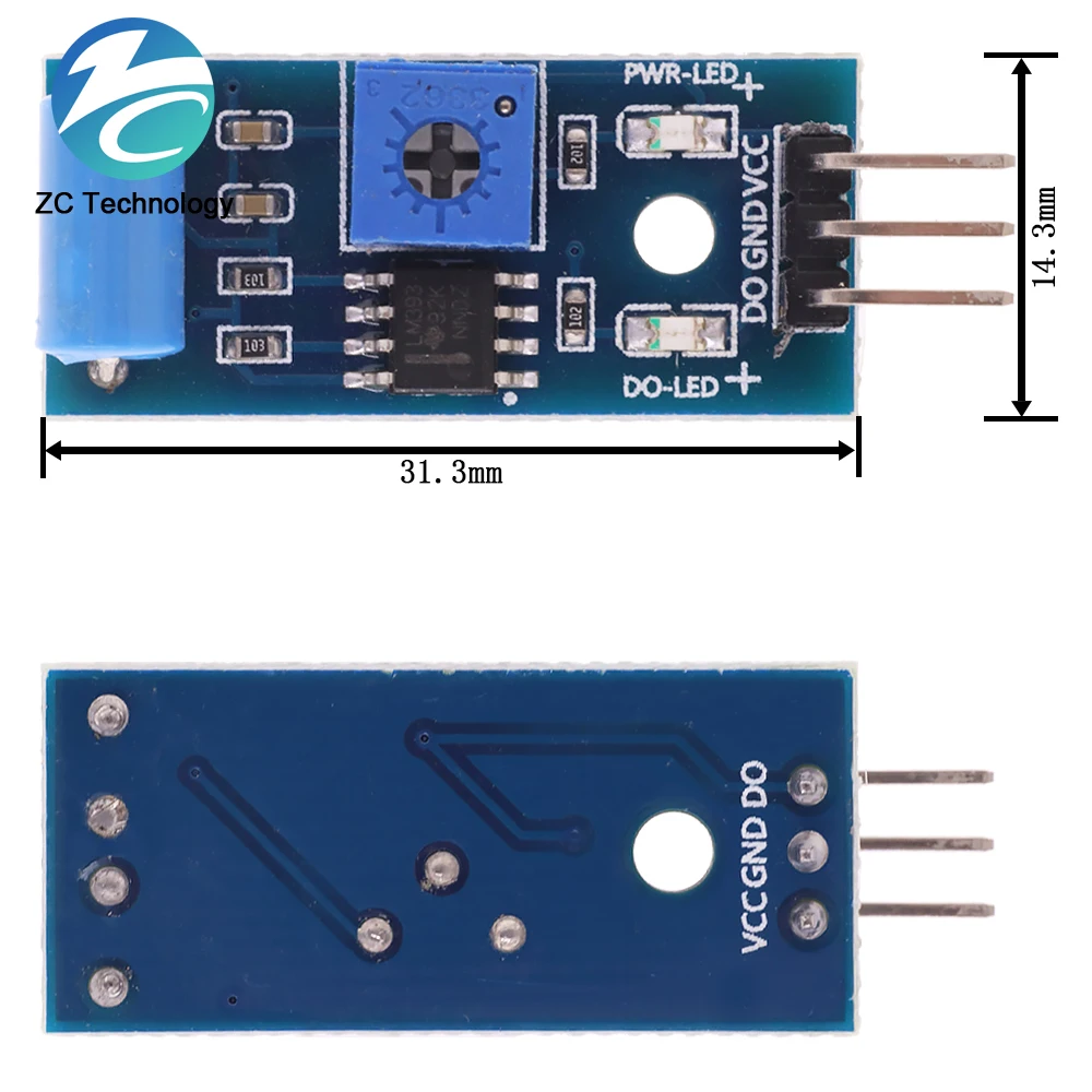 Pack of Vibration Sensor Modules - Normally Closed Type Alarm Sensor Switch SW-420