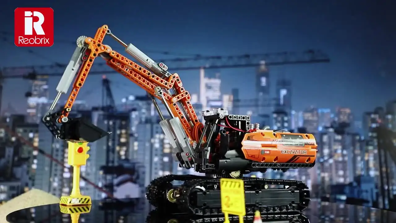 Reobrix Set Escavatore A Benna RC Telecomandato: 3970 Pezzi, Kit Costruzione Con App E Telecomando, Per Adulti E Ragazzi, Modello Tecnico Ingegneria - 4