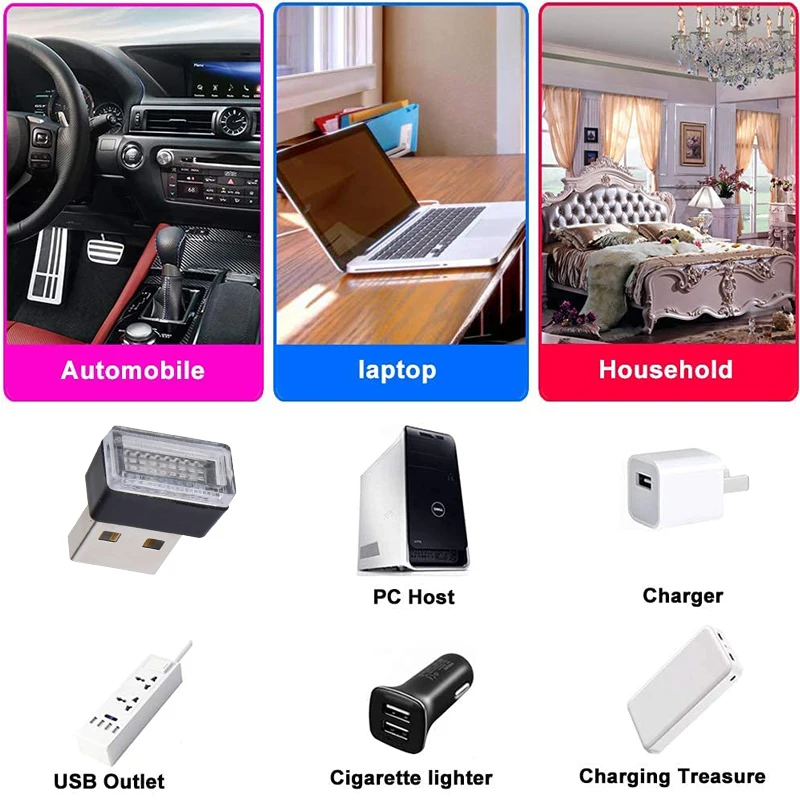 Рисунок 6 - 1 / 4 / 10 PCS Mini USB LED Декоративная