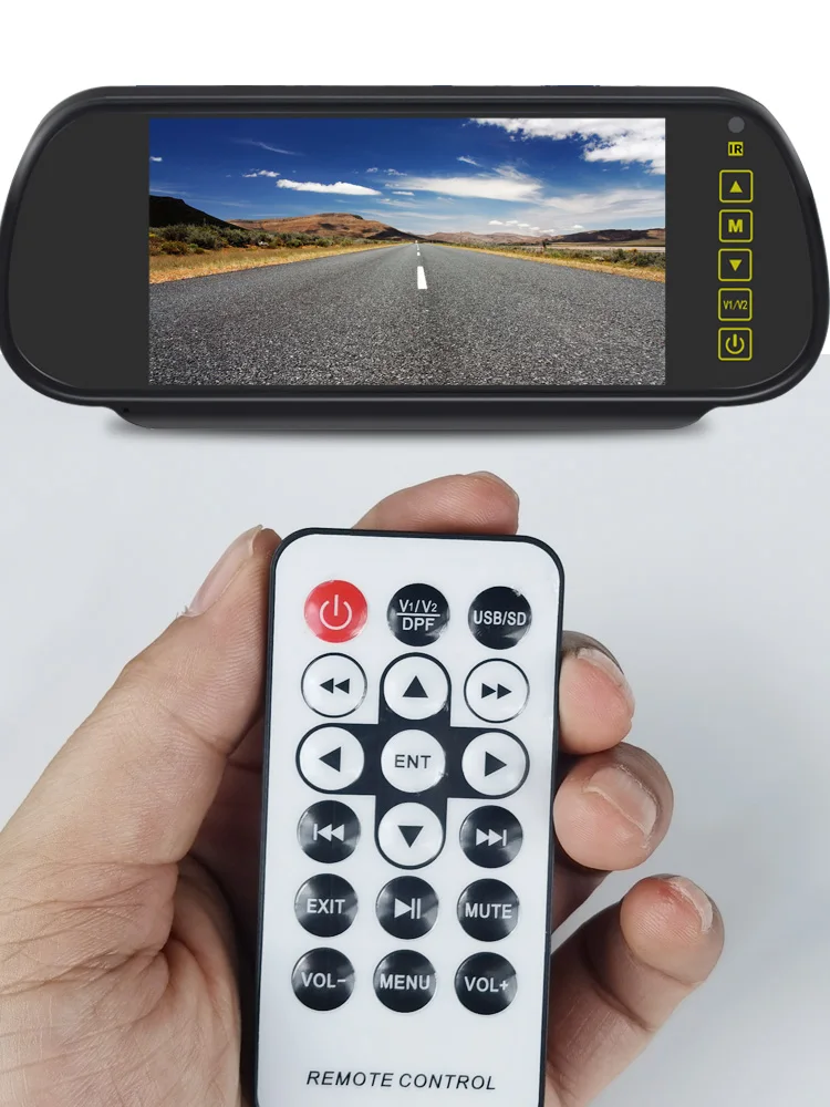 Vehicle Wireless 6/18 Button Card Infrared Remote Control for Car Monitor 7 Inch Remote Control with MP5 Function Display 2 PC