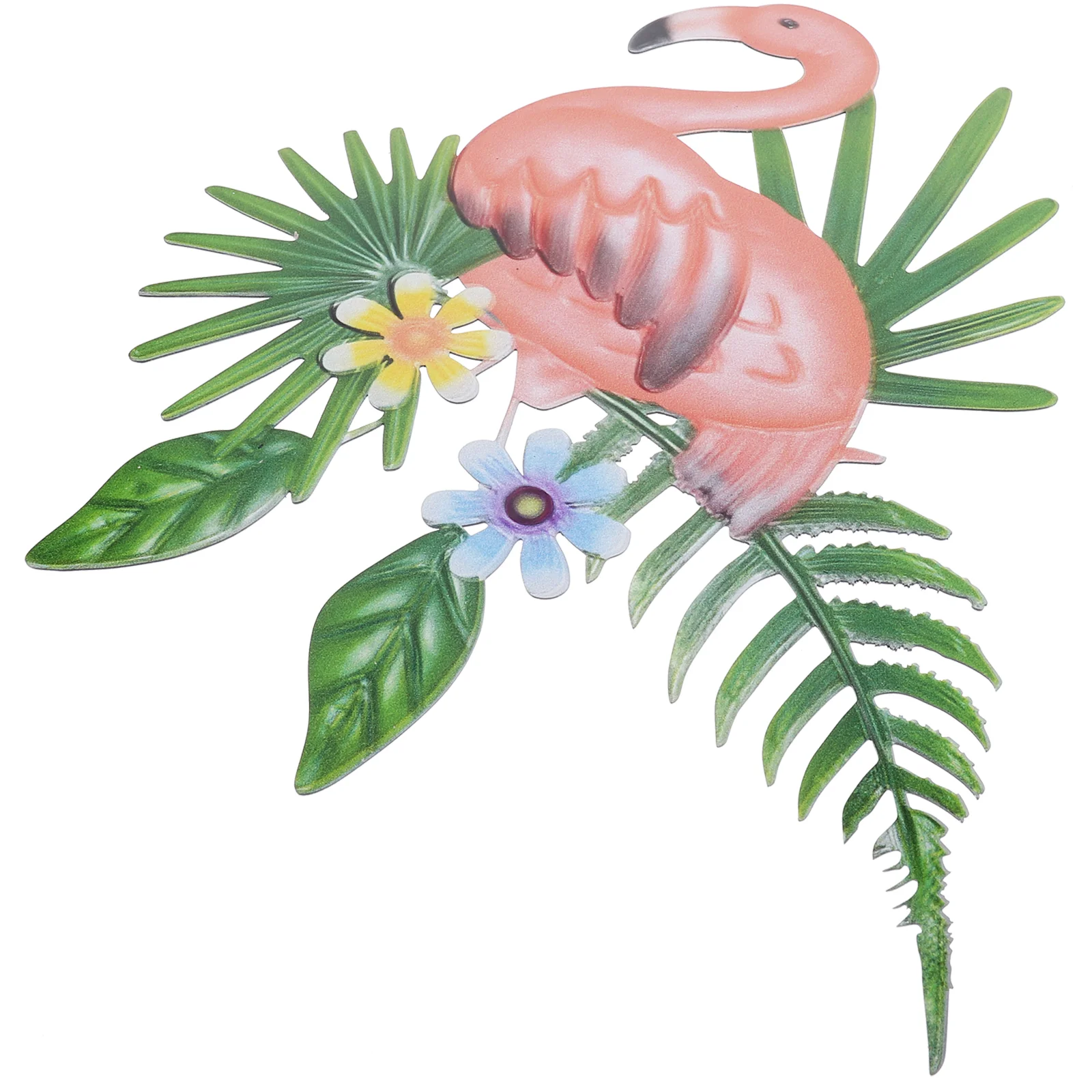 

Outdoor Garden Wall Decoration Iron Green Plant Flamingo Decorative Pendant Decorations Decors Hanging Sculptures Walls