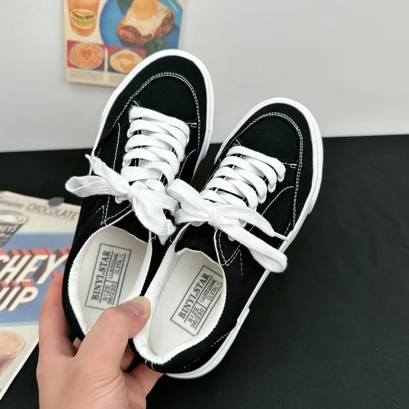 

Кроссовки мужские/женские холщовые, низкие кеды, на шнуровке, Вулканизированная подошва, повседневная обувь для скейтборда, белые, на лето