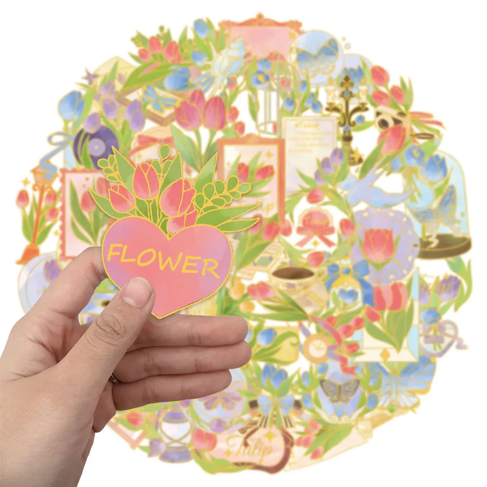 50PCS 옥금  테마 스티커 포장 장식 DIY 전화 케이스 장식 스티커 수제 ..