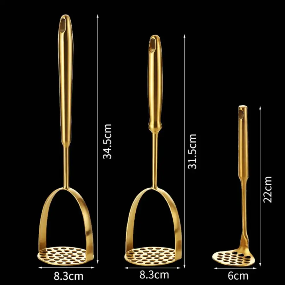 Potato Masher Manual Stainless Steel Pressed Pumpkin Rice Smooth Mashed Crusher for Fruit Vegetable