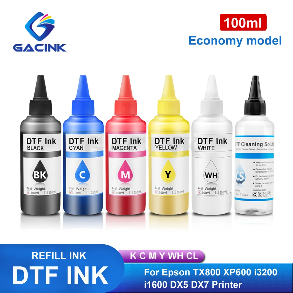 100ML DTF Ink Direct Transfer Film Ink For Epson L1300 L1390 L1800 L1455 L805 XP600 Universal