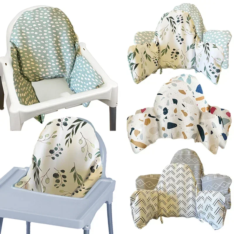 Infant Seat High Chair Cushion Baby Dining Chair Sofa Chair Double Sided Printing Seat Cover Highchair Inflatable Back Cushion