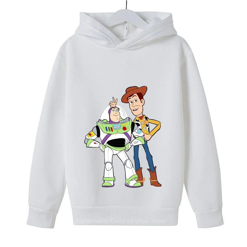 Kids Sweatshirts Spring/Autumn Disney Toy Story Kids Hoodie Cartoon Print Korean Fashion For Boys Girls