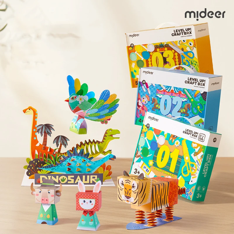 

Mideer Level Up Craft Box Children Advanced Handmade DIY Creative Art Box Kids Painting Folding Cutting Sticker Toys 3Y+