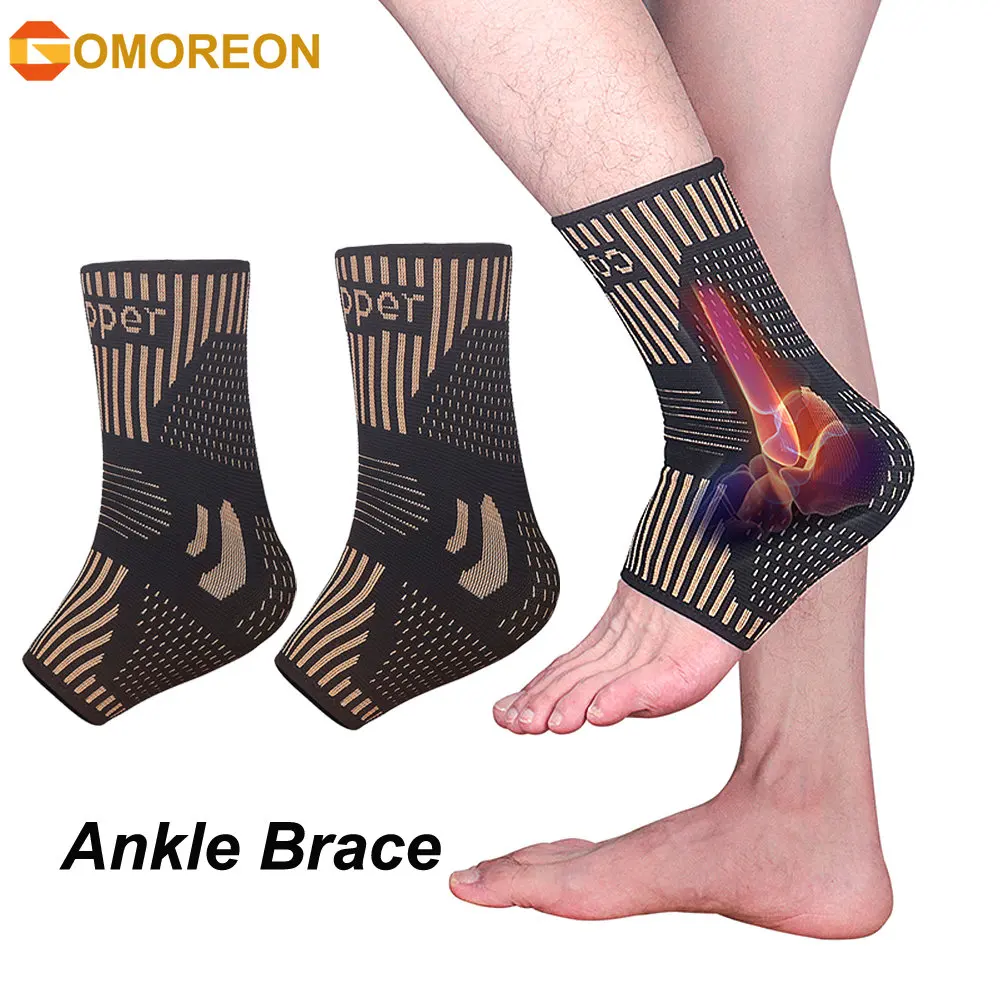 

Copper Infused Ankle Braces Foot Support Compression Sleeves for Men Women, Ankle Stabilizer for Fasciitis, Sports Protection