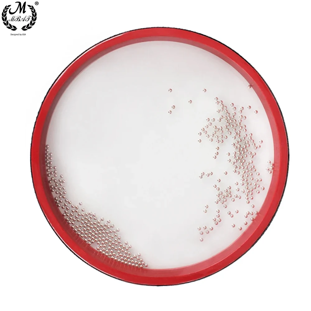 8 Inch Red-Rimmed Sea Wave Drum Orff Musical Instruments Sea Sound Hand Drum for Educational Toys Gifts