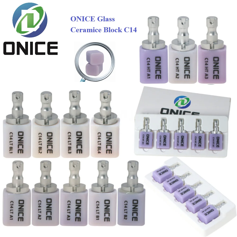 5 Pezzi Blocchi C14 Emax Vetro Dentale Ceramica Litio Dislicato - Foto 6