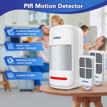 KERUI Motion Detector with Alarm, PIR Alarm System Motion Sensor with Remote Control Infrared Sensor Home Alarm for Shop Office 1