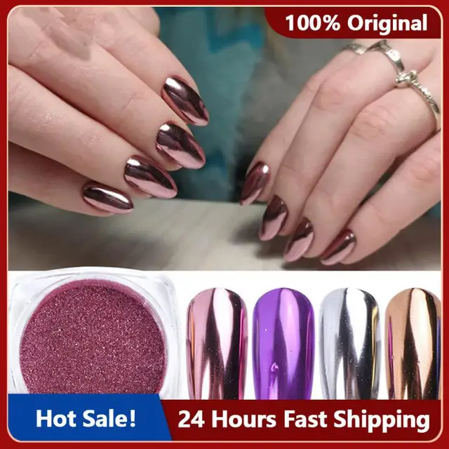 Boxes Nail Mirror Glitter Powder Metallic Color Nail Art Gel Polishing Chrome Flakes Pigment Dust Decorations Manicure TRC