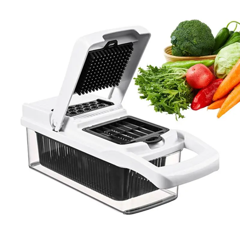 

Multifunctional Vegetable Chopper Onion Chopper Handle Food Grate 13pcs/set Food Chopper Kitchen Vegetable Slicer With Container