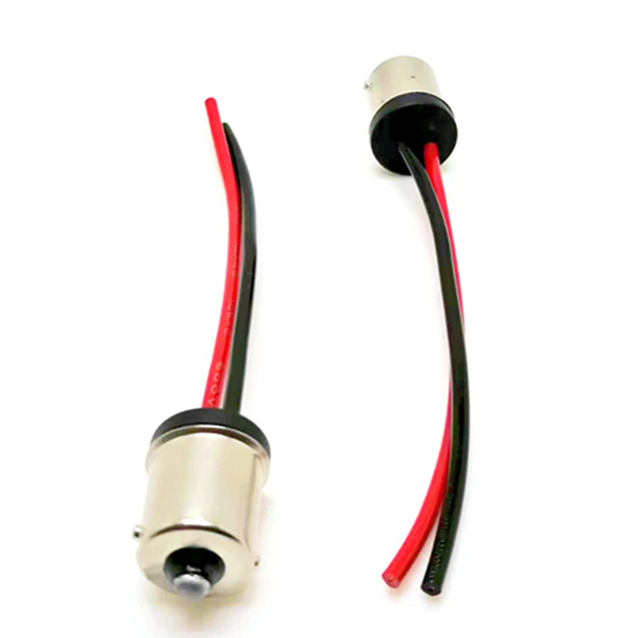 P21W Adapter Socket Connector 2Pcs Male Plug Extended Wire For Car Reversing Lamp socket connector plug adapter