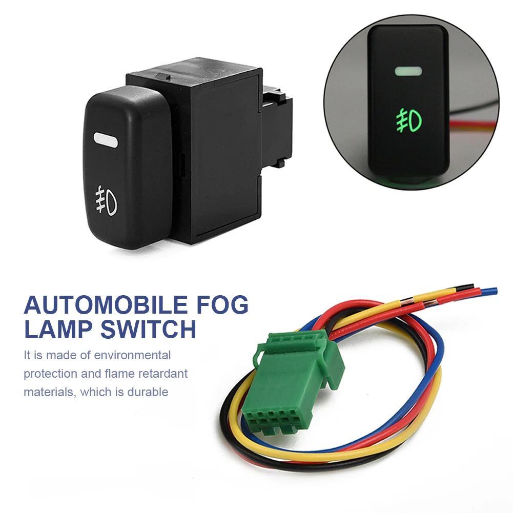 12/24V Refitting Fog Lamp Switch Fog Light Button Replacement for MITSUBISHI PAJERO/LANCER/TRITON/L200